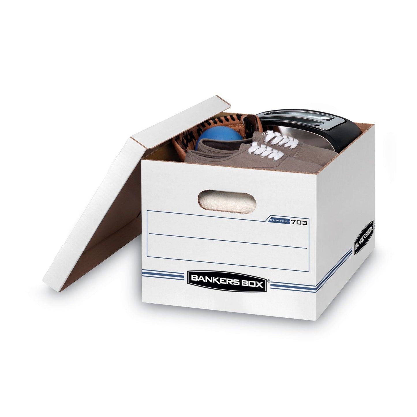 Bankers Box STOR/FILE Basic-Duty Storage Boxes, Letter/Legal Files, 12.5" x 16.25" x 10.5", Kraft/Green, 12/Carton