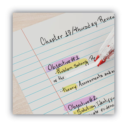 Universal Correction Tape Dispenser, Non-Refillable, Transparent Red Applicator, 0.2" x 315", 2/Pack