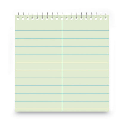 Universal Steno Pads, Pitman Rule, Red Cover, 60 Green-Tint 6 x 9 Sheets