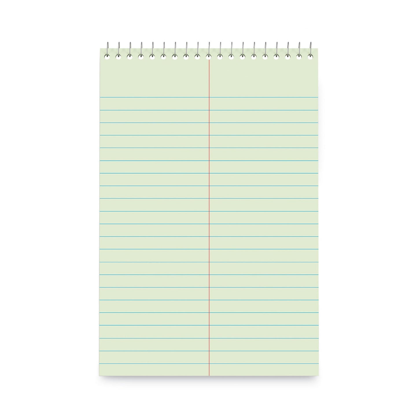 Universal Steno Pads, Gregg Rule, Red Cover, 80 Green-Tint 6 x 9 Sheets, 6/Pack