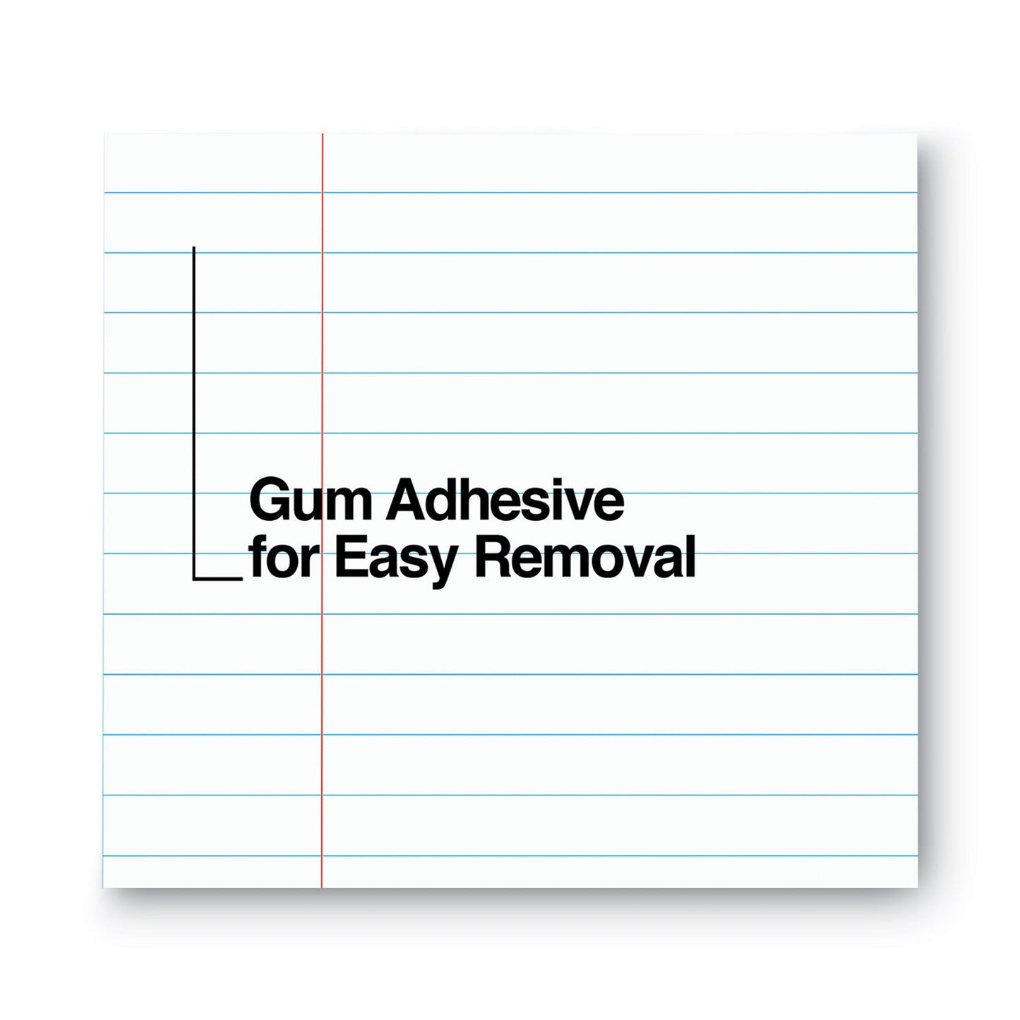 Universal Glue Top Pads, Wide/Legal Rule, 50 White 8.5 x 11 Sheets, Dozen
