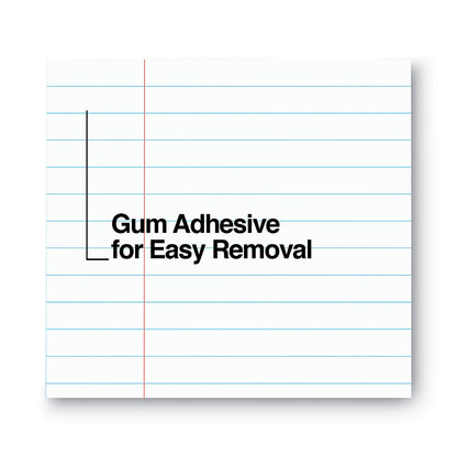 Universal Glue Top Pads, Wide/Legal Rule, 50 White 8.5 x 11 Sheets, Dozen