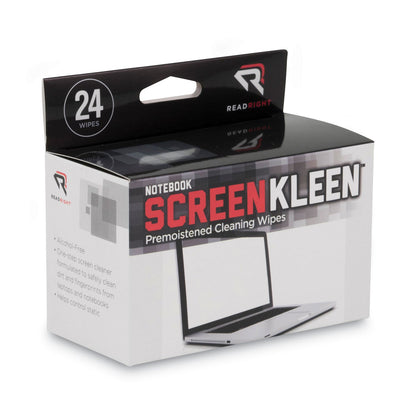 Read Right Notebook ScreenKleen Pads, Cloth, 7 x 5, White, 24/Box