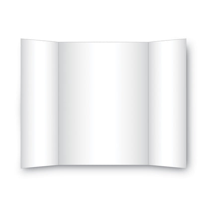 Eco Brites Two Cool Tri-Fold Poster Board, 36 x 48, Black/White, 6/Carton