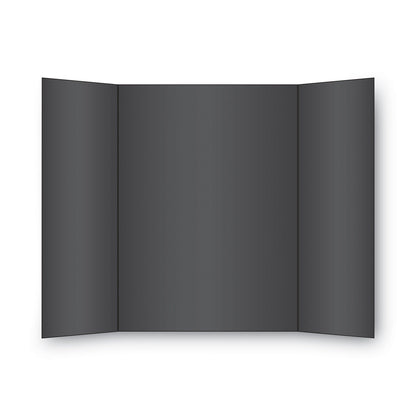 Eco Brites Two Cool Tri-Fold Poster Board, 36 x 48, Black/White, 6/Carton