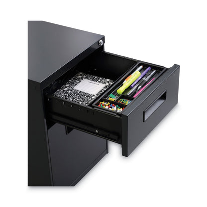 Alera File Pedestal, Left or Right, 2-Drawers: Box/File, Legal/Letter, Charcoal, 14.96" x 19.29" x 21.65"