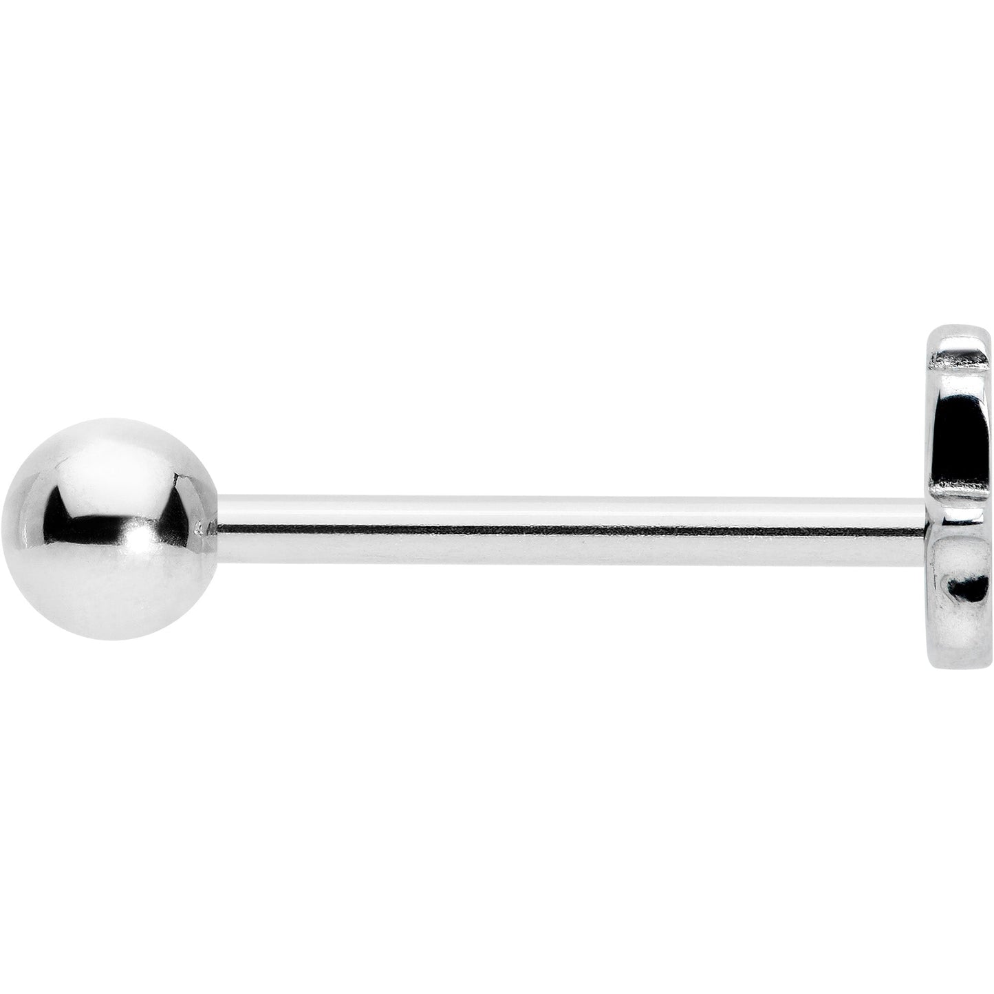Clear CZ Gem Understated Hamsa Hand Barbell Tongue Ring