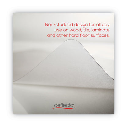 deflecto EconoMat All Day Use Chair Mat for Hard Floors, 46 x 60, Clear, Drop Ship Item