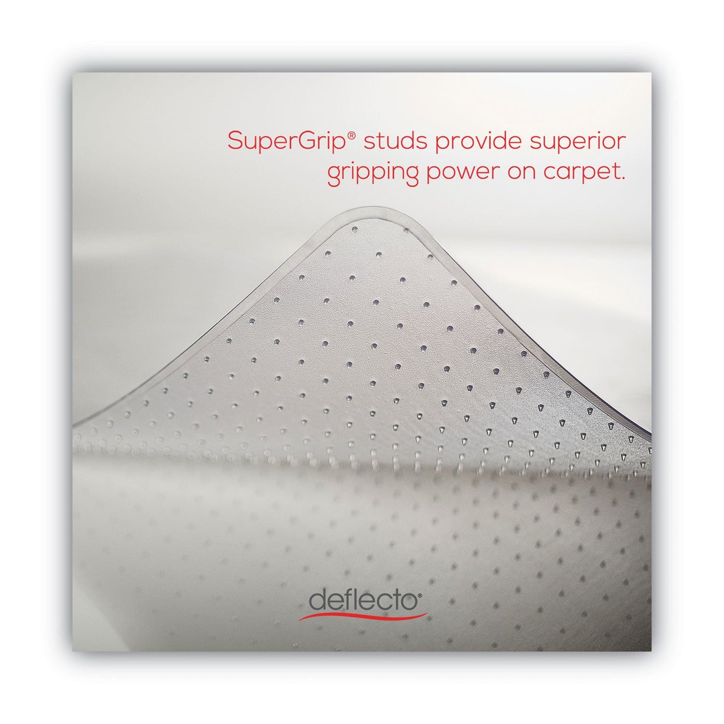 deflecto SuperMat Frequent Use Chair Mat, Med Pile Carpet, Roll, 36 x 48, Lipped, Clear