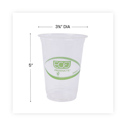 Eco-Products GreenStripe Renewable and Compostable Cold Cups Convenience Pack, Clear, 16 oz, 50/Pack