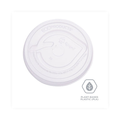 Eco-Products GreenStripe Renewable and Compost Cold Cup Flat Lids, Fits 9 oz to 24 oz Cups, Clear, 100/Pack, 10 Packs/Carton