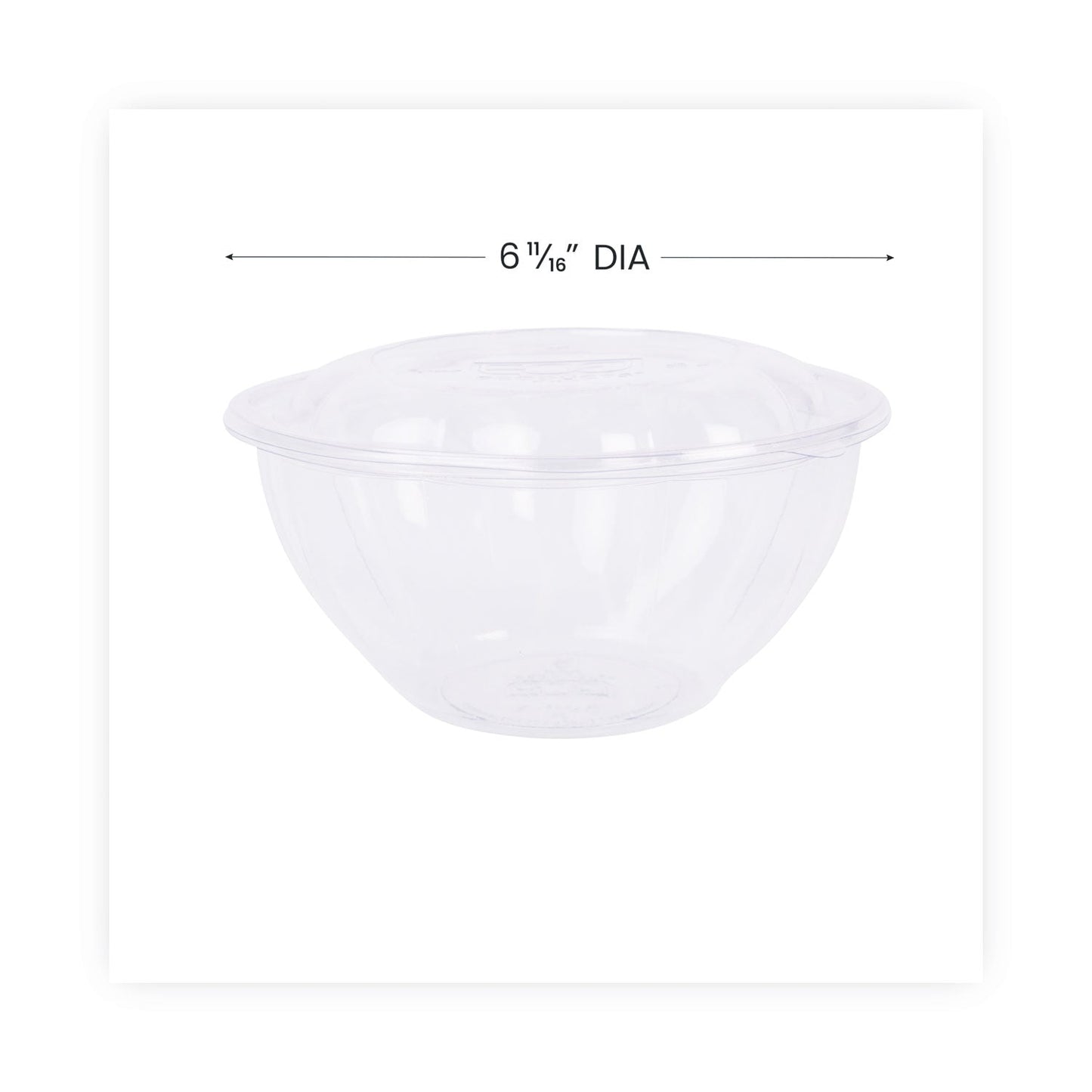 Eco-Products Renewable and Compostable Salad Bowls with Lids, 32 oz, Clear, Plastic, 50/Pack, 3 Packs/Carton