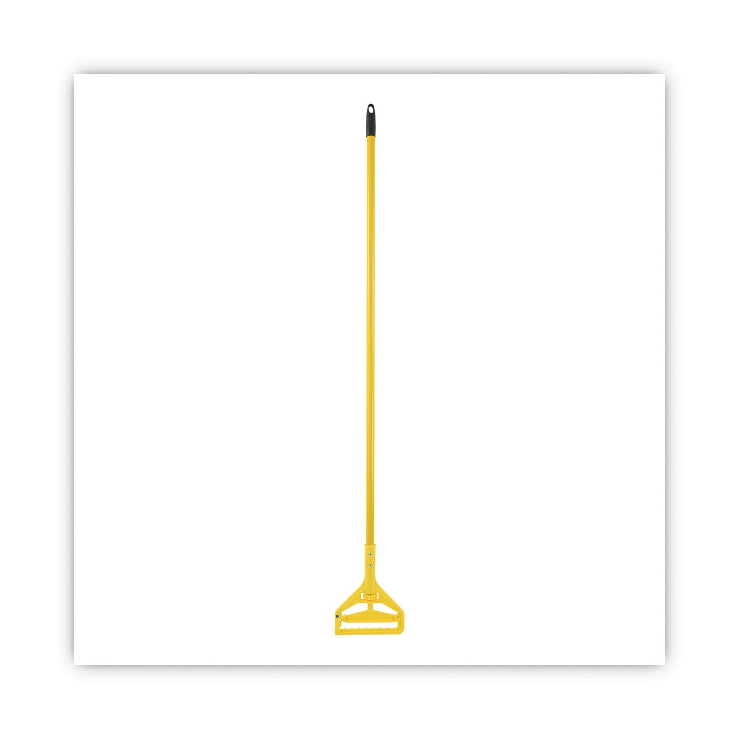 Boardwalk Quick Change Side-Latch Plastic Mop Head Handle, 60" Aluminum Handle, Yellow