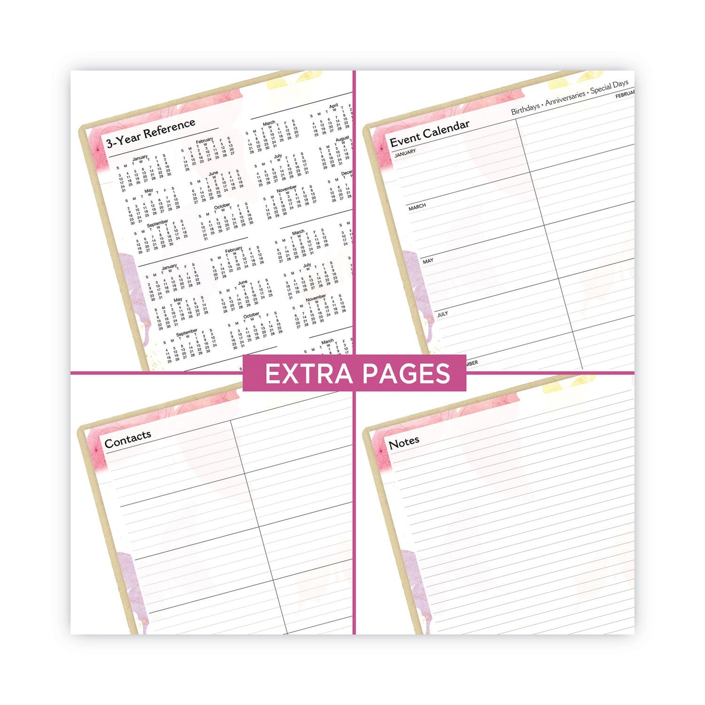 AT-A-GLANCE Watercolors Weekly/Monthly Planner, Watercolors Artwork, 11 x 8.5, Multicolor Cover, 13-Month (Jan to Jan): 2023 to 2024