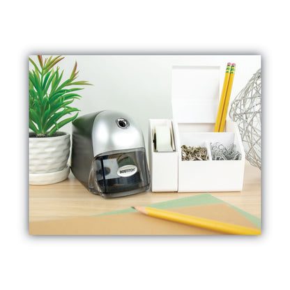 Bostitch QuietSharp Executive Electric Pencil Sharpener, AC-Powered, 4 x 7.5 x 5, Black/Graphite