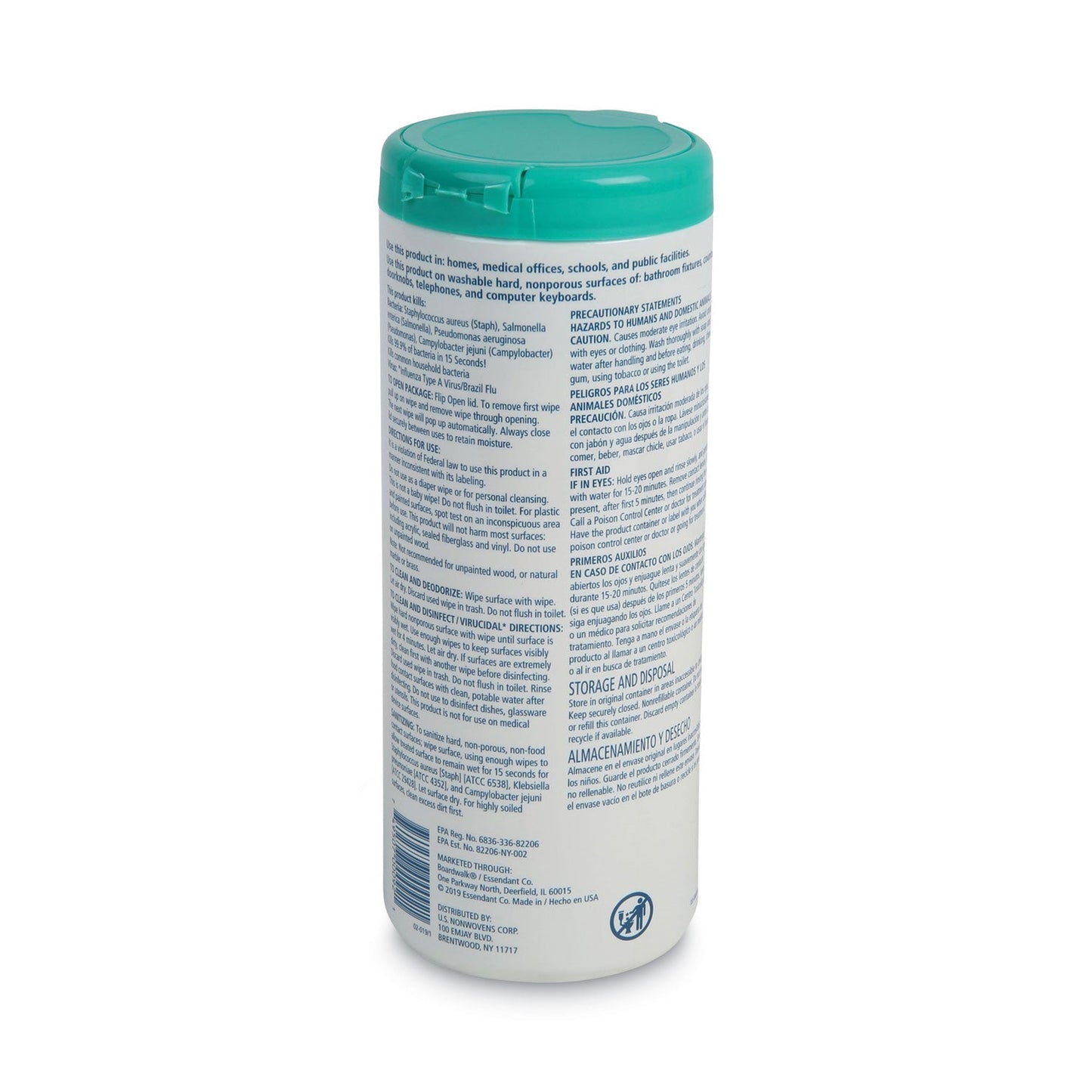 Boardwalk Disinfecting Wipes, 7 x 8, Fresh Scent, 35/Canister, 12 Canisters/Carton