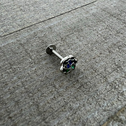 16G 5/16 Spring Flower Green Blue Labret Monroe Tragus