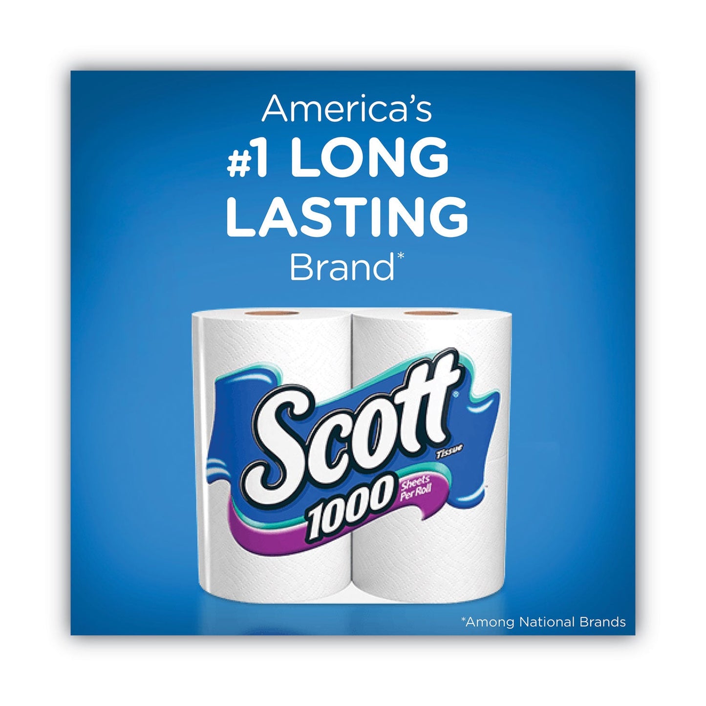 Scott Standard Roll Bathroom Tissue, Septic Safe, 1-Ply, White, 1,000 Sheets/Roll, 20/Pack, 2 Packs/Carton
