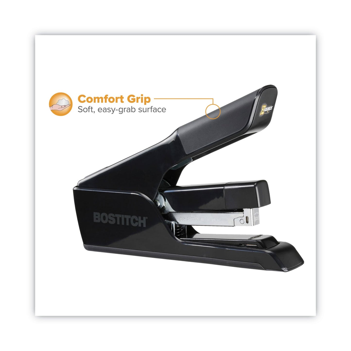 Bostitch EZ Squeeze 75 Stapler, 75-Sheet Capacity, Black