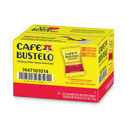 Café Bustelo Coffee, Espresso, 2oz Fraction Pack, 30/Carton