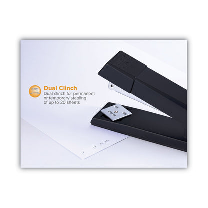 Bostitch No-Jam Premium Stapler, 20-Sheet Capacity, Black