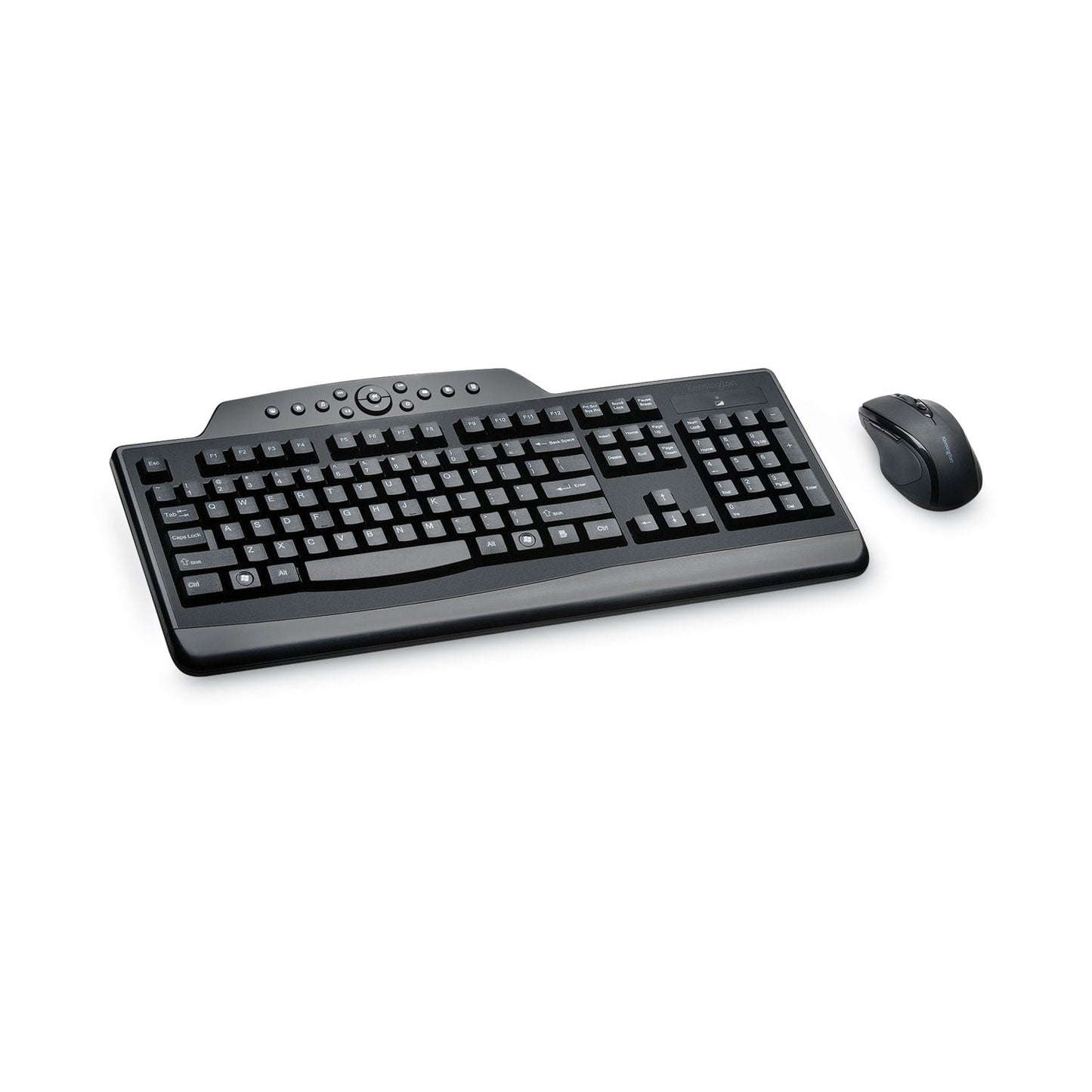 Kensington Pro Fit Wireless Media Desktop Set, 2.4 GHz Frequency/30 ft Wireless Range, Black