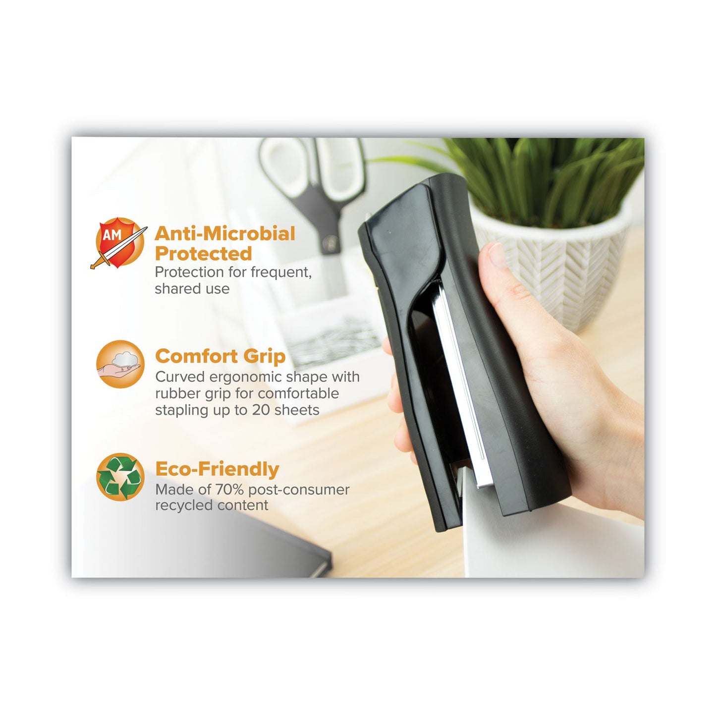 Bostitch Dynamo Stapler, 20-Sheet Capacity, Black