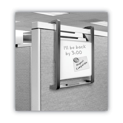 Quartet Hanging File Pocket with Dry Erase Board, 3 Sections, Letter Size, 15" x 4", x 20", Black