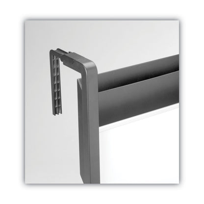 Quartet Hanging File Pocket with Dry Erase Board, 3 Sections, Letter Size, 15" x 4", x 20", Black