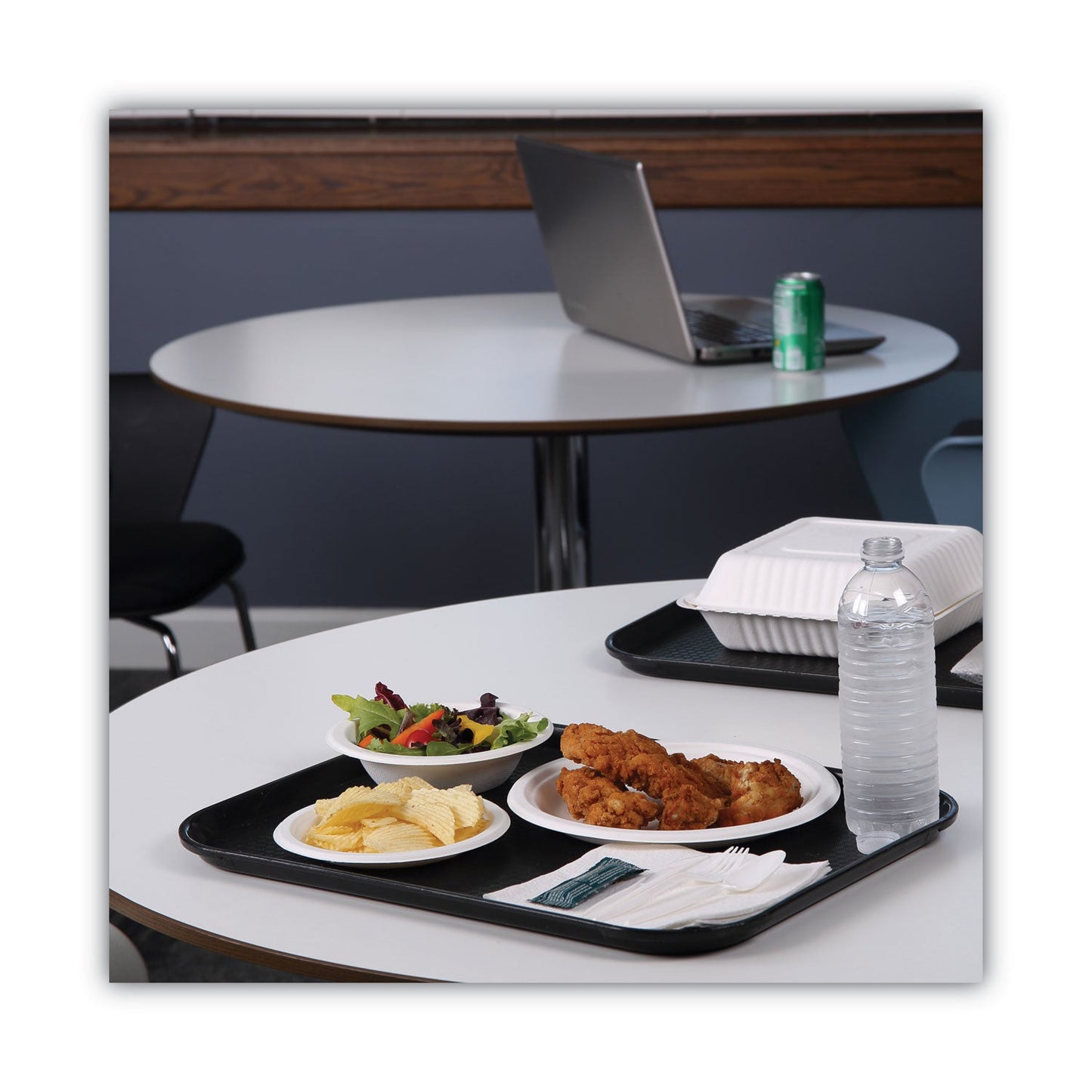 Boardwalk Bagasse Dinnerware, Plate, 6" dia, White, 1,000/Carton