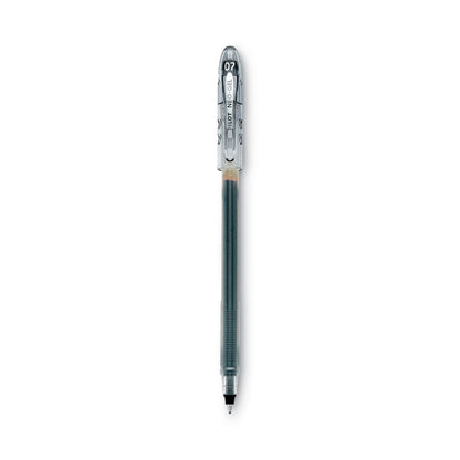 Pilot Neo-Gel Gel Pen, Stick, Fine 0.7 mm, Black Ink, Black Barrel, Dozen