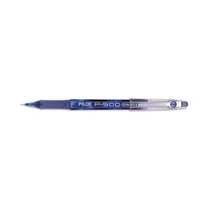 Pilot Precise P-500 Gel Pen, Stick, Extra-Fine 0.5 mm, Blue Ink, Blue Barrel, Dozen