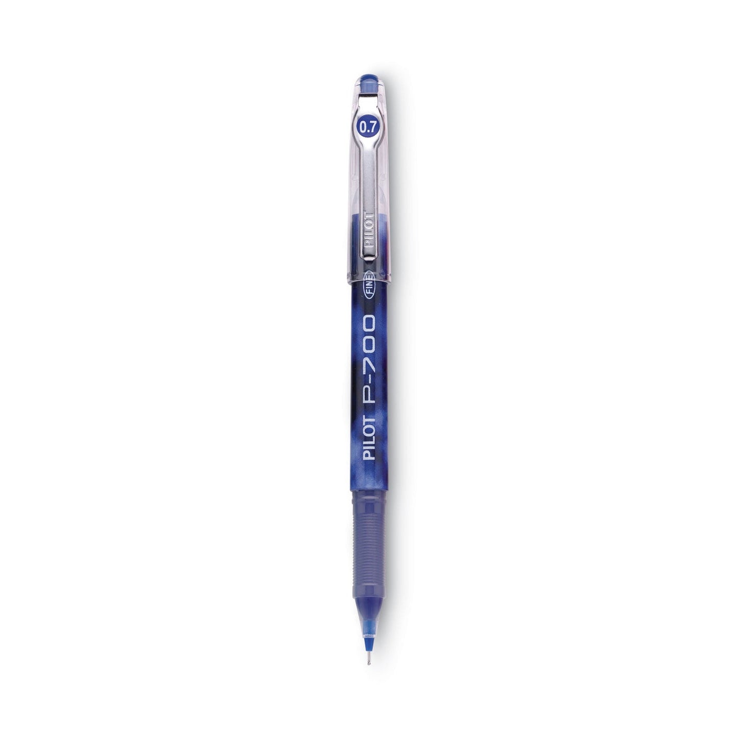 Pilot Precise P-700 Gel Pen, Stick, Fine 0.7 mm, Blue Ink, Blue Barrel, Dozen