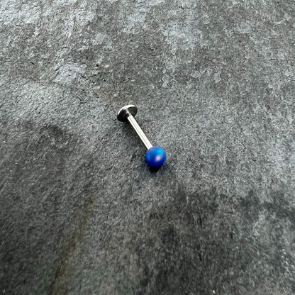 16G 5/16 Matte Blue Aurora Labret Monroe Tragus