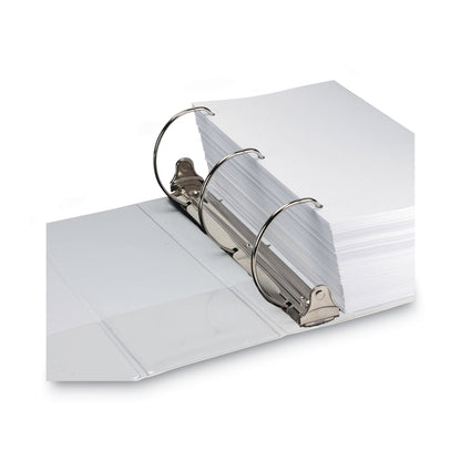 Samsill Nonstick D-Ring View Binder, 3 Rings, 6" Capacity, 11 x 8.5, White