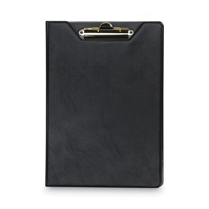 Samsill Value Padfolio, Heavyweight Sealed Vinyl, Brass Clip, Inside Front Pocket, Black