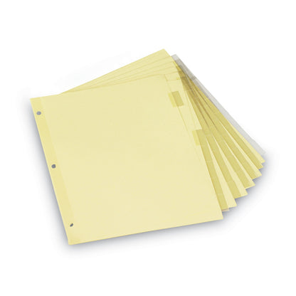 Universal Insertable Tab Index, 8-Tab, 11 x 8.5, Buff, Clear Tabs, 6 Sets