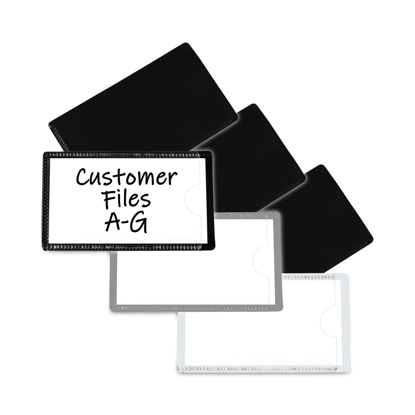 C-Line Slap-Stick Magnetic Label Holders, Side Load, 4.25 x 2.5, White, 10/Pack