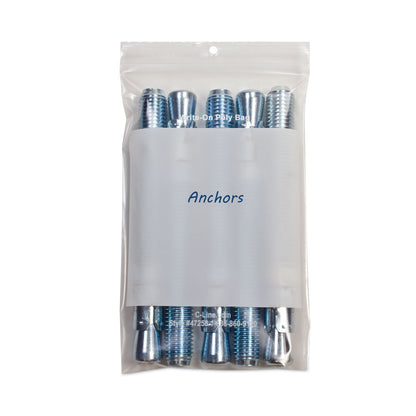 C-Line Write-On Poly Bags, 2 mil, 5" x 8", Clear, 1,000/Carton
