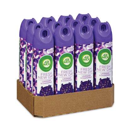 Air Wick Aerosol Air Freshener, Lavender and Chamomile, 8 oz Aerosol Spray, 12/Carton