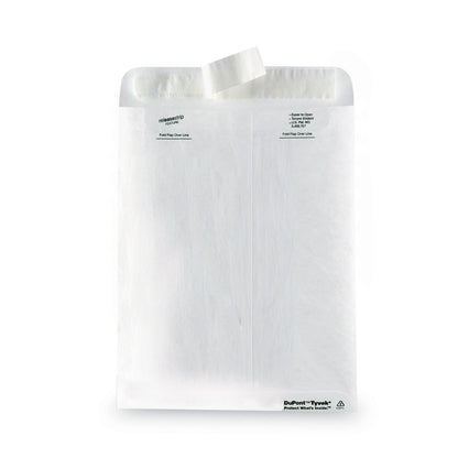 Survivor Lightweight 14 lb Tyvek Catalog Mailers, #10 1/2, Square Flap, Redi-Strip Adhesive Closure, 9 x 12, White, 50/Box