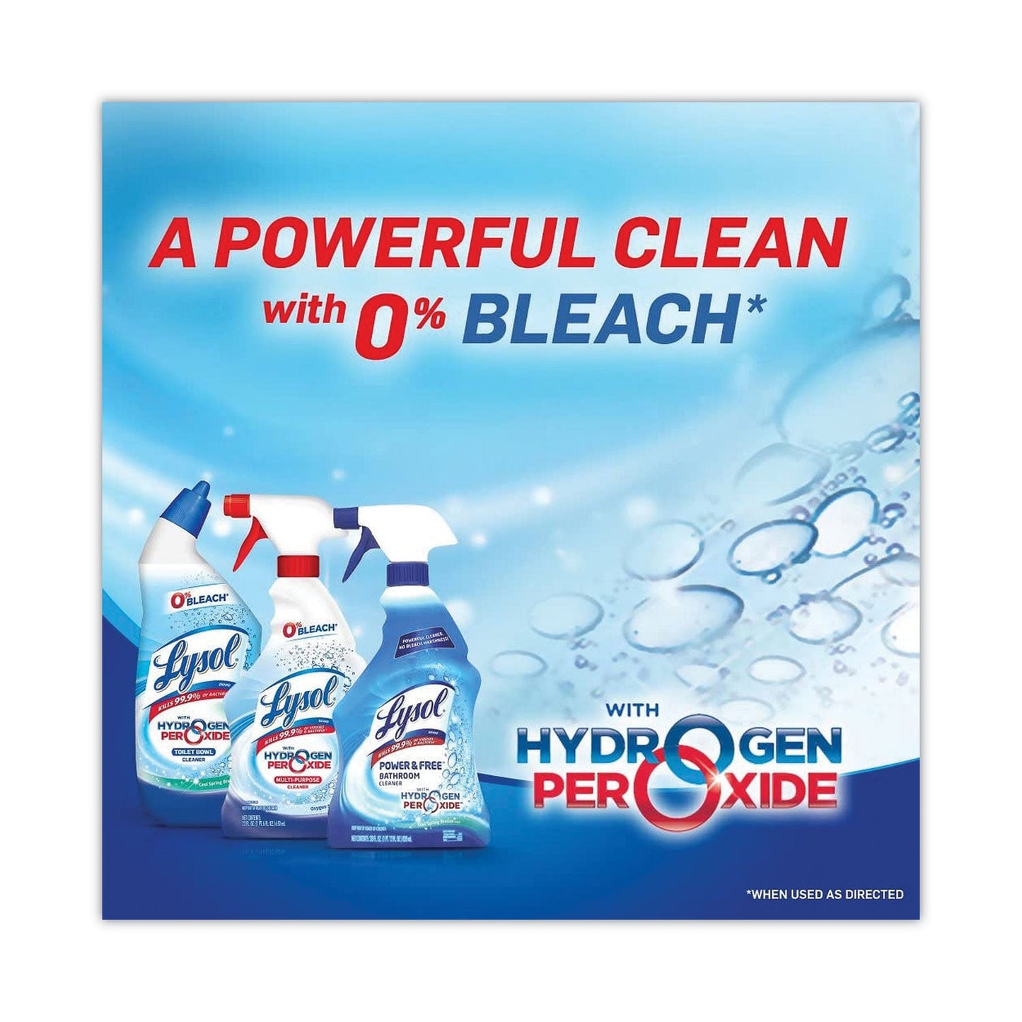 LYSOL Toilet Bowl Cleaner with Hydrogen Peroxide, Ocean Fresh Scent, 24 oz, 9/Carton