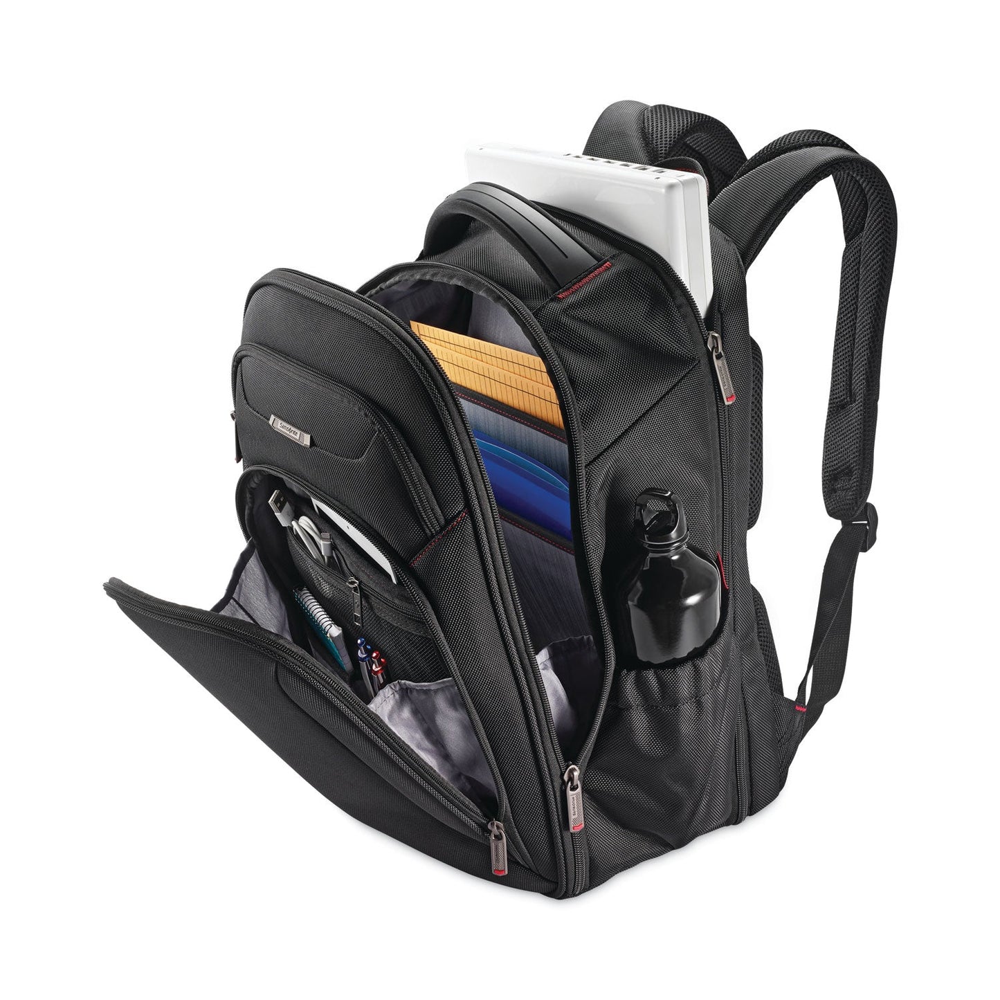 Samsonite Xenon 3 Laptop Backpack, Fits Devices Up to 15.6", Ballistic Polyester, 12 x 8 x 17.5, Black