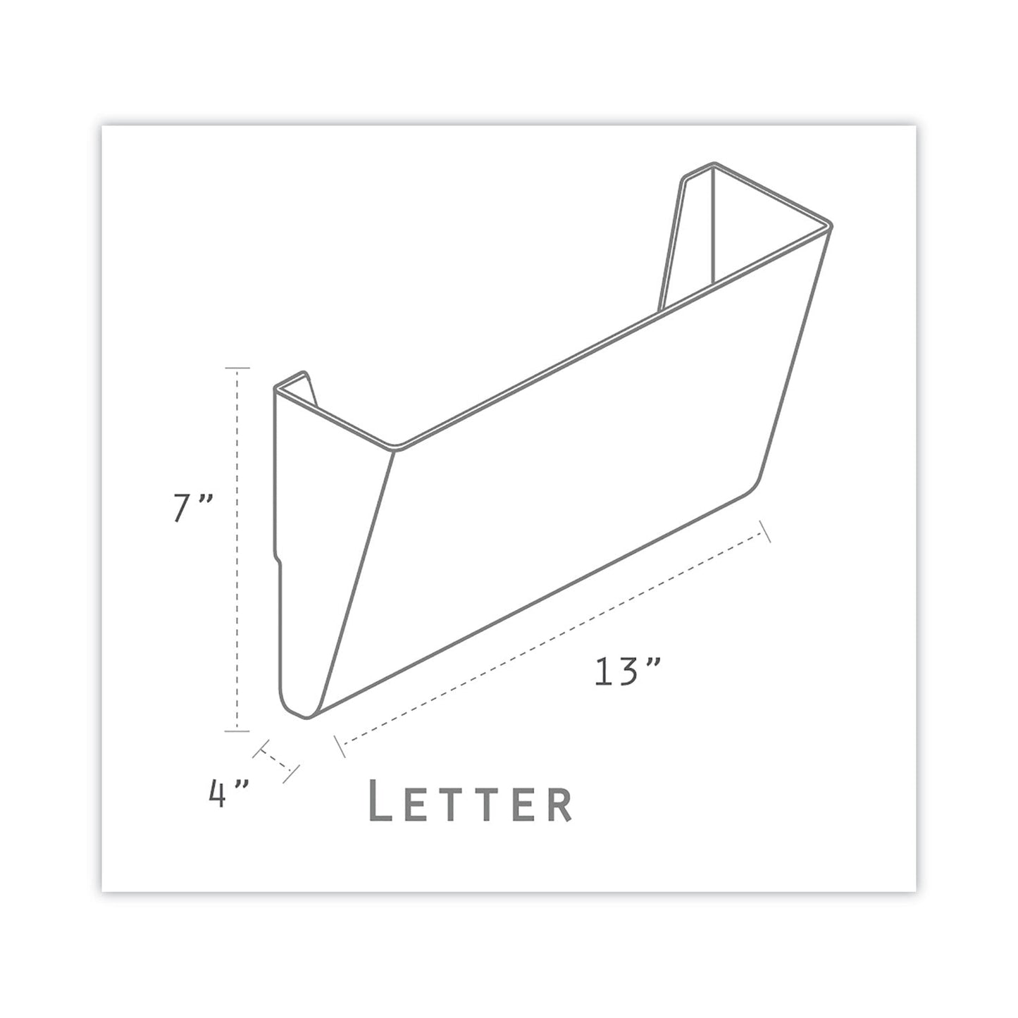 Storex Wall File, Letter Size, 13" x 4" x 7", Smoke