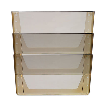 Storex Wall File, 3 Sections, Letter Size, 13" x 4" x 14",  Smoke, 3/Set