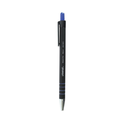 Universal Ballpoint Pen, Retractable, Medium 1 mm, Blue Ink, Blue Barrel, Dozen