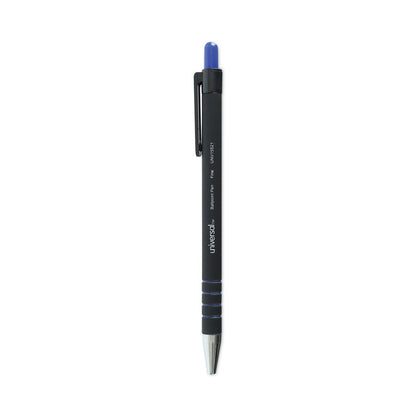 Universal Ballpoint Pen, Retractable, Fine 0.7 mm, Blue Ink, Blue Barrel, Dozen