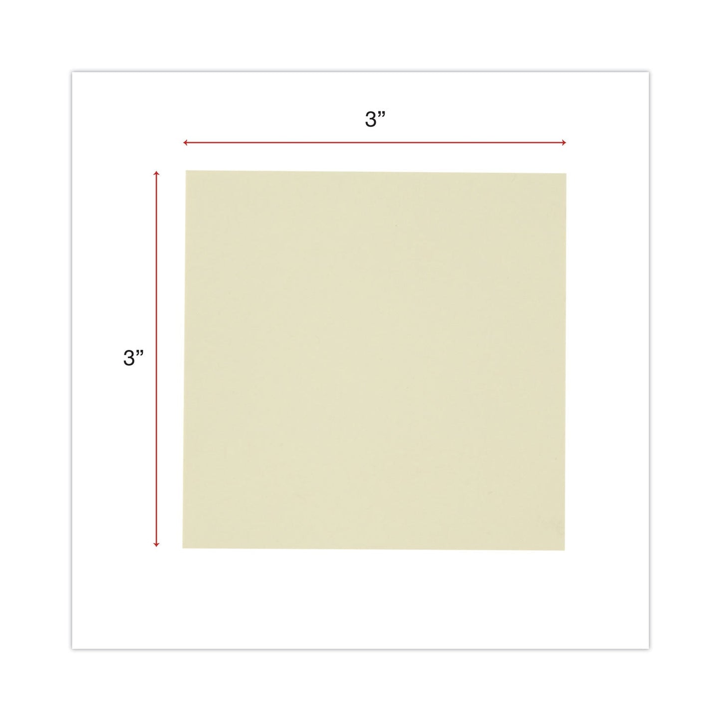 Universal Recycled Self-Stick Note Pads, 3" x 3", Yellow, 100 Sheets/Pad, 18 Pads/Pack