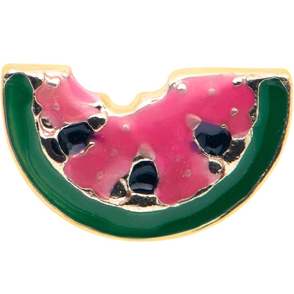 20G 1/4 Gold Tone Watermelon Bite Nose Bone