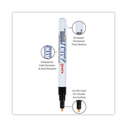 uni Permanent Marker, Fine Bullet Tip, Black